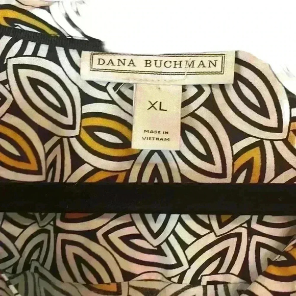 Dana Buchman black and white button up shirt size XL - Picture 2 of 3